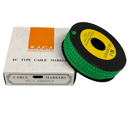 Cable (K) Marker EC-1 Green 2.6mm to 4.2mm 1000pcs 1 Roll   EC-1G(K)  Wire Tagging