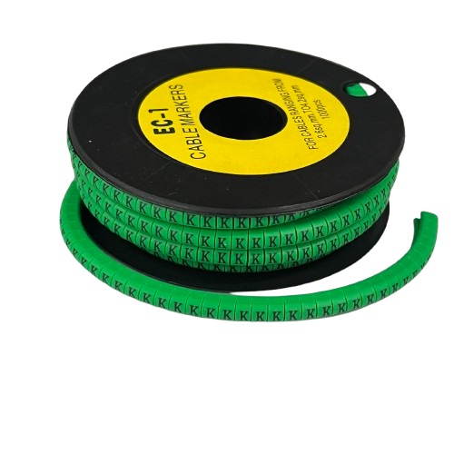 Cable (K) Marker EC-1 Green 2.6mm to 4.2mm 1000pcs 1 Roll   EC-1G(K)  Wire Tagging
