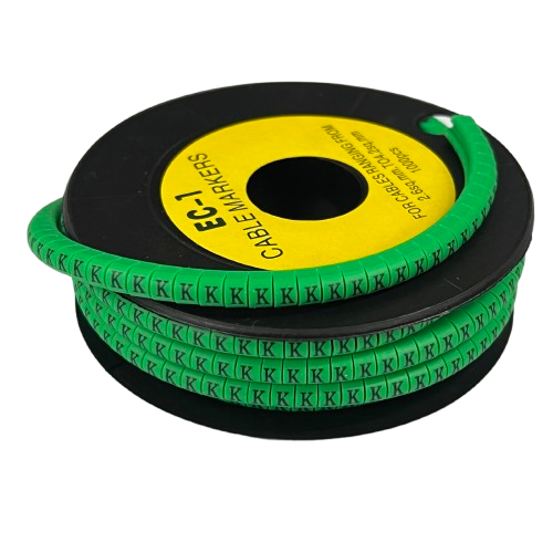 Cable (K) Marker EC-1 Green 2.6mm to 4.2mm 1000pcs 1 Roll   EC-1G(K)  Wire Tagging