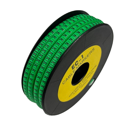 Cable (K) Marker EC-1 Green 2.6mm to 4.2mm 1000pcs 1 Roll   EC-1G(K)  Wire Tagging