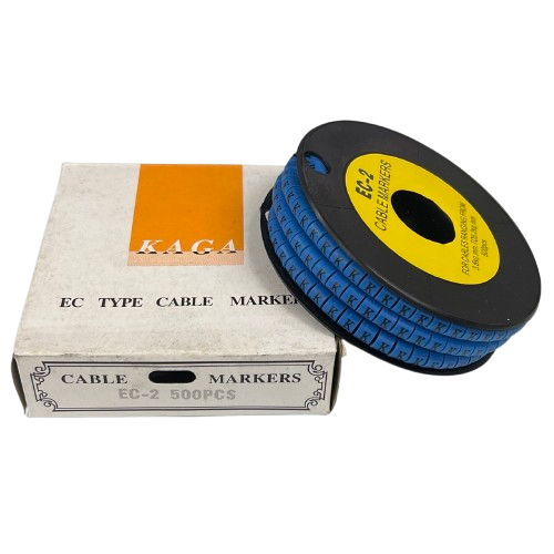 Grippes (K) Cable Marker 3.6mm to 5.2mm Color Blue 1roll 500pcs EC-2B