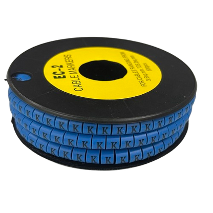 Grippes (K) Cable Marker 3.6mm to 5.2mm Color Blue 1roll 500pcs EC-2B