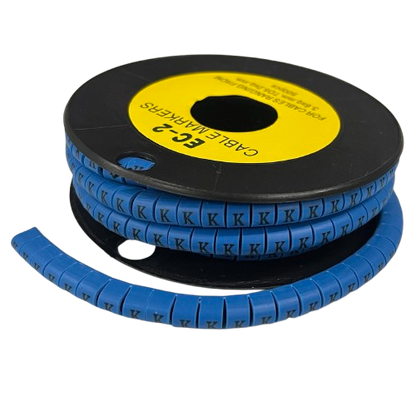 Grippes (K) Cable Marker 3.6mm to 5.2mm Color Blue 1roll 500pcs EC-2B