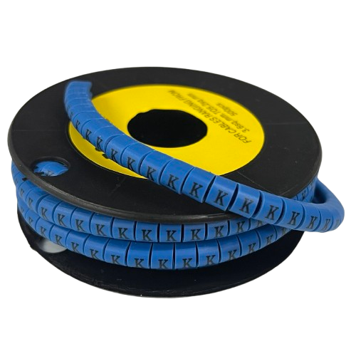 Grippes (K) Cable Marker 3.6mm to 5.2mm Color Blue 1roll 500pcs EC-2B