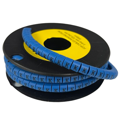 Grippes (K) Cable Marker 3.6mm to 5.2mm Color Blue 1roll 500pcs EC-2B