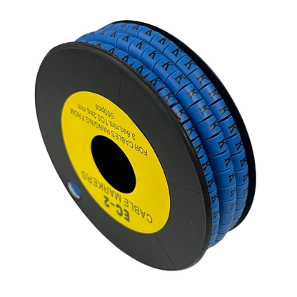 Grippes (K) Cable Marker 3.6mm to 5.2mm Color Blue 1roll 500pcs EC-2B