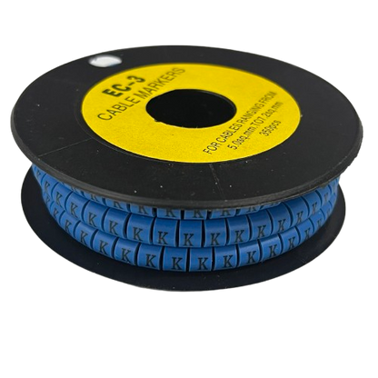 Grippes (K) Cable Marker 5.0mm to 7.2mm (350pcs) Blue    EC-3B(K)