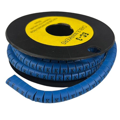 Grippes (K) Cable Marker 5.0mm to 7.2mm (350pcs) Blue    EC-3B(K)
