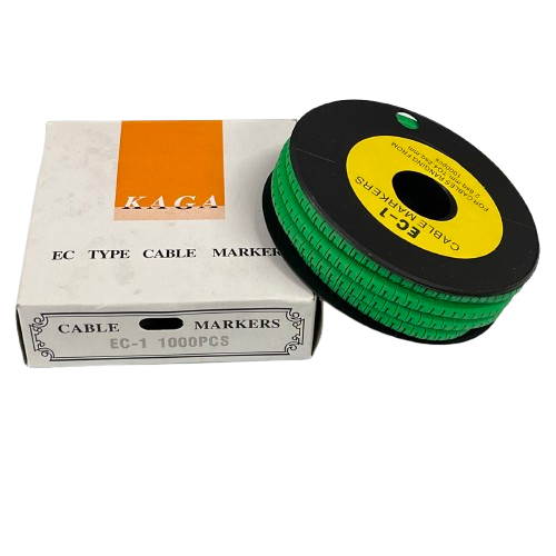 Cable (L) Marker EC-1 Green 2.6mm to 4.2mm 1000pcs 1 Roll   EC-1G(L)