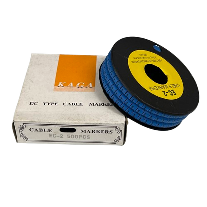 Grippes (L) Cable Marker 3.6mm to 5.2mm Color Blue 1roll 500pcs EC-2B