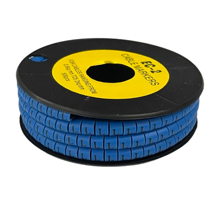 Grippes (L) Cable Marker 3.6mm to 5.2mm Color Blue 1roll 500pcs EC-2B
