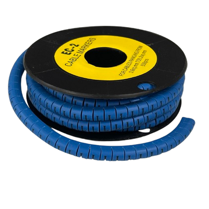 Grippes (L) Cable Marker 3.6mm to 5.2mm Color Blue 1roll 500pcs EC-2B