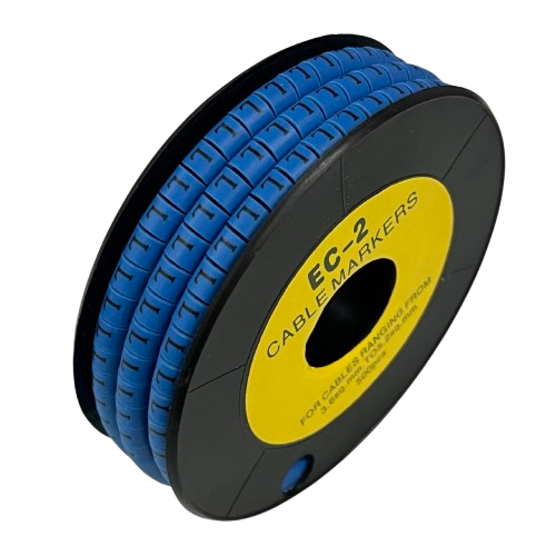 Grippes (L) Cable Marker 3.6mm to 5.2mm Color Blue 1roll 500pcs EC-2B