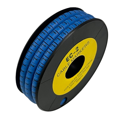 Grippes (L) Cable Marker 3.6mm to 5.2mm Color Blue 1roll 500pcs EC-2B
