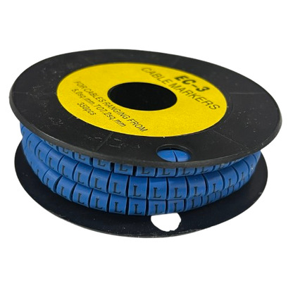 Grippes (L) Cable Marker 5.0mm to 7.2mm (350pcs) Blue     EC-3B(L)