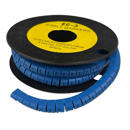 Grippes (L) Cable Marker 5.0mm to 7.2mm (350pcs) Blue     EC-3B(L)