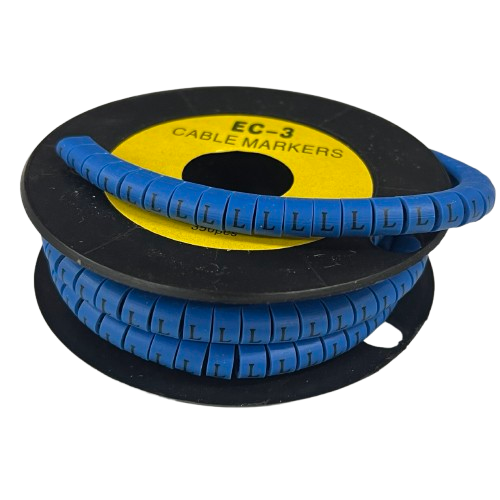 Grippes (L) Cable Marker 5.0mm to 7.2mm (350pcs) Blue     EC-3B(L)