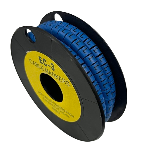 Grippes (L) Cable Marker 5.0mm to 7.2mm (350pcs) Blue     EC-3B(L)