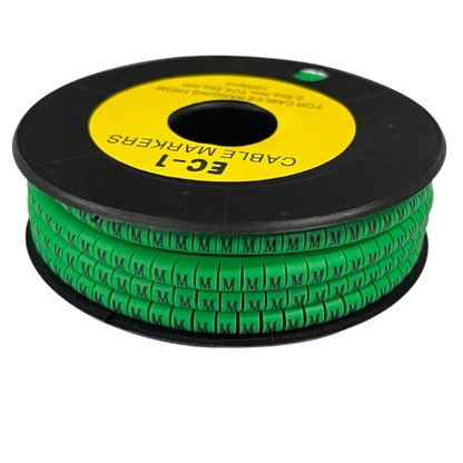 Cable (M) Marker EC-1 Green 2.6mm to 4.2mm 1000pcs 1 Roll   EC-1G(M)  Wire Tagging