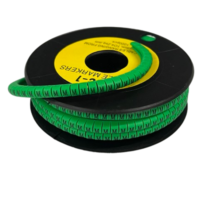 Cable (M) Marker EC-1 Green 2.6mm to 4.2mm 1000pcs 1 Roll   EC-1G(M)  Wire Tagging