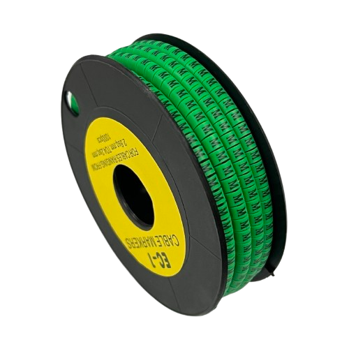 Cable (M) Marker EC-1 Green 2.6mm to 4.2mm 1000pcs 1 Roll   EC-1G(M)  Wire Tagging