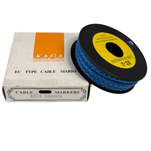 Grippes (M) Cable Marker 3.6mm to 5.2mm Color Blue 1roll 500pcs EC-2B