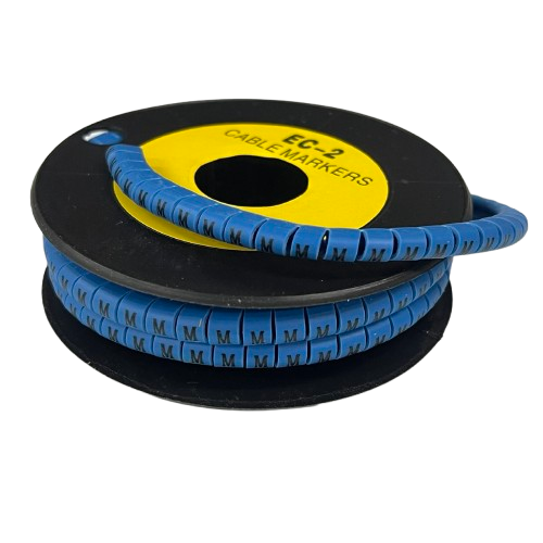 Grippes (M) Cable Marker 3.6mm to 5.2mm Color Blue 1roll 500pcs EC-2B