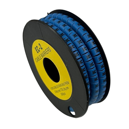 Grippes (M) Cable Marker 3.6mm to 5.2mm Color Blue 1roll 500pcs EC-2B