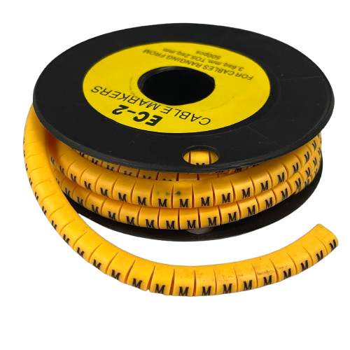 Grippes (M) Cable Marker 3.6mm to 5.2mm Color Yellow 1roll 500pcs) EC-2Y