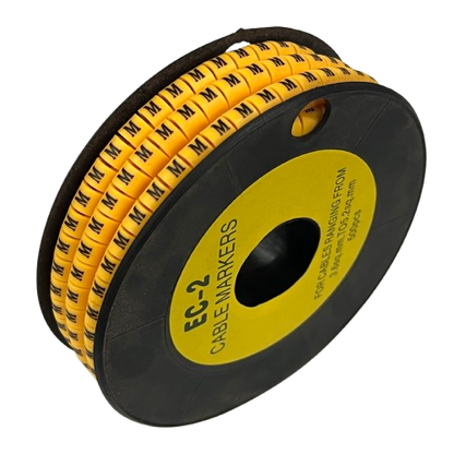 Grippes (M) Cable Marker 3.6mm to 5.2mm Color Yellow 1roll 500pcs) EC-2Y