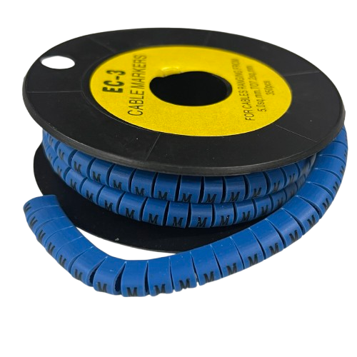 Grippes (M) Cable Marker 5.0mm to 7.2mm (350pcs) Blue    EC-3B(M)