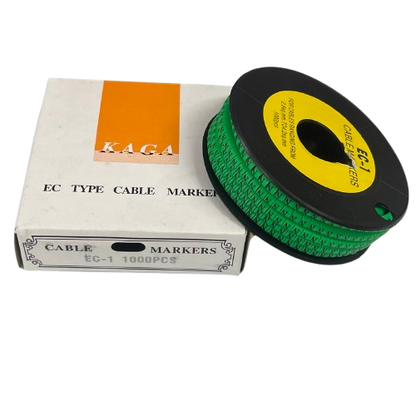 Cable (N) Marker EC-1 Green 2.6mm to 4.2mm 1000pcs 1 Roll  EC-1G(N)  Wire Tagging