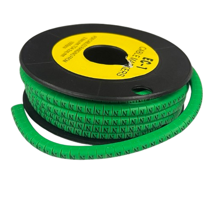 Cable (N) Marker EC-1 Green 2.6mm to 4.2mm 1000pcs 1 Roll  EC-1G(N)  Wire Tagging