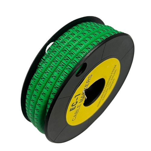 Cable (N) Marker EC-1 Green 2.6mm to 4.2mm 1000pcs 1 Roll  EC-1G(N)  Wire Tagging