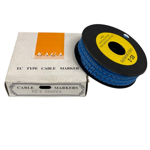 Grippes (N) Cable Marker 3.6mm to 5.2mm Color Blue 1roll 500pcs EC-2B