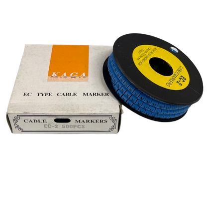 Grippes (N) Cable Marker 3.6mm to 5.2mm Color Blue 1roll 500pcs EC-2B