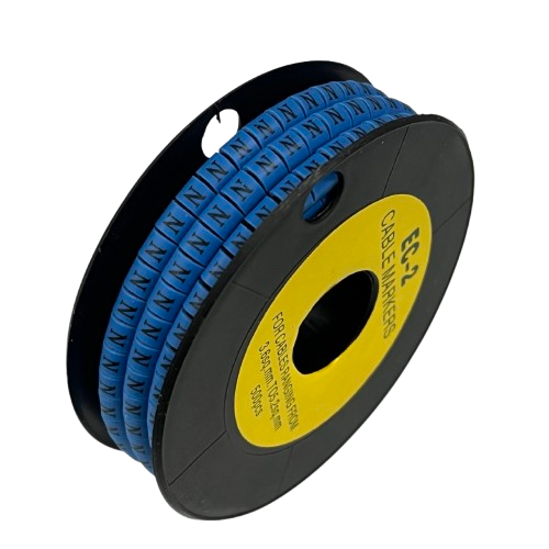 Grippes (N) Cable Marker 3.6mm to 5.2mm Color Blue 1roll 500pcs EC-2B