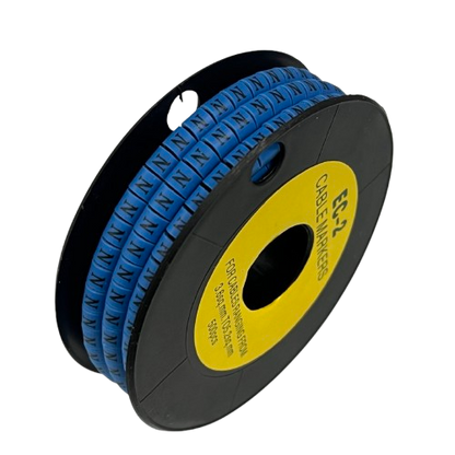 Grippes (N) Cable Marker 3.6mm to 5.2mm Color Blue 1roll 500pcs EC-2B