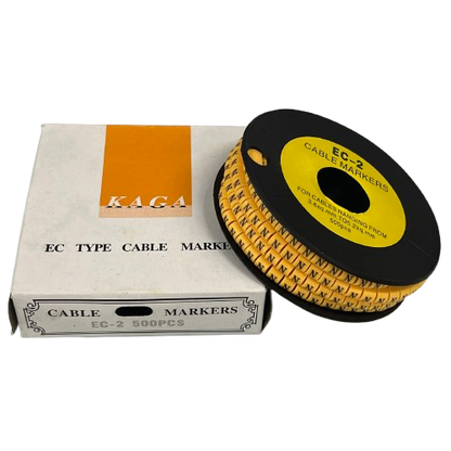 Grippes (N) Cable Marker 3.6mm to 5.2mm Color Yellow 1roll 500pcs) EC-2Y