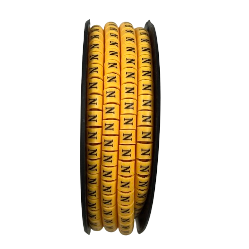 Grippes (N) Cable Marker 3.6mm to 5.2mm Color Yellow 1roll 500pcs) EC-2Y