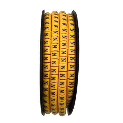 Grippes (N) Cable Marker 3.6mm to 5.2mm Color Yellow 1roll 500pcs) EC-2Y