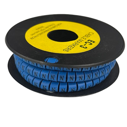 Grippes (N) Cable Marker 5.0mm to 7.2mm (350pcs) Blue    EC-3B(N)