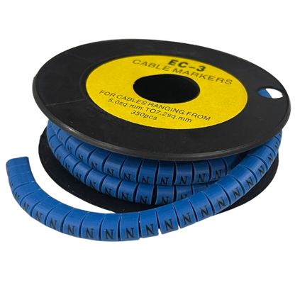 Grippes (N) Cable Marker 5.0mm to 7.2mm (350pcs) Blue    EC-3B(N)