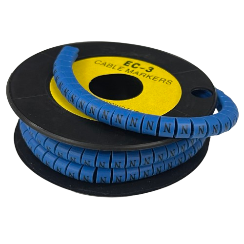 Grippes (N) Cable Marker 5.0mm to 7.2mm (350pcs) Blue    EC-3B(N)