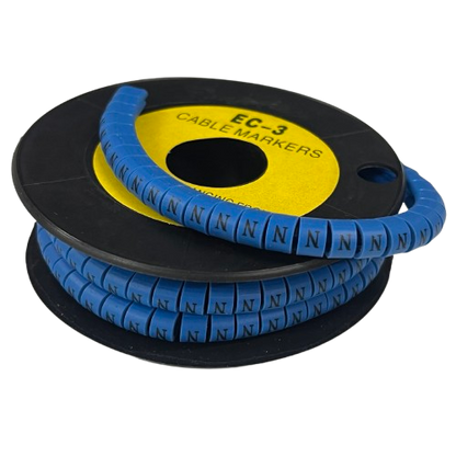 Grippes (N) Cable Marker 5.0mm to 7.2mm (350pcs) Blue    EC-3B(N)