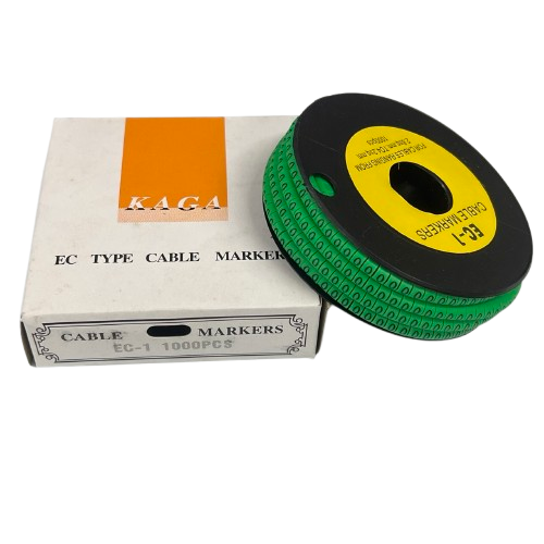 Cable (O) Marker EC-1 Green 2.6mm to 4.2mm 1000pcs 1 Roll   EC-1G(O)  Wire Tagging