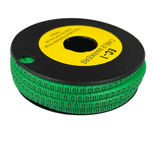 Cable (O) Marker EC-1 Green 2.6mm to 4.2mm 1000pcs 1 Roll   EC-1G(O)  Wire Tagging
