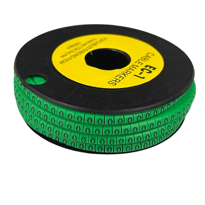 Cable (O) Marker EC-1 Green 2.6mm to 4.2mm 1000pcs 1 Roll   EC-1G(O)  Wire Tagging