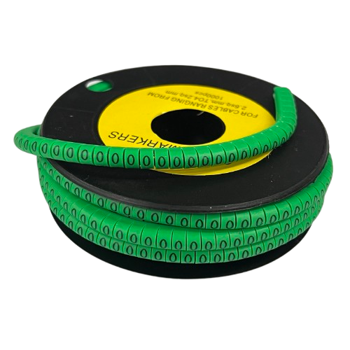 Cable (O) Marker EC-1 Green 2.6mm to 4.2mm 1000pcs 1 Roll   EC-1G(O)  Wire Tagging