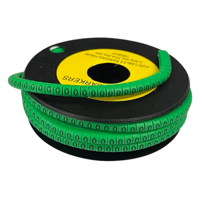 Cable (O) Marker EC-1 Green 2.6mm to 4.2mm 1000pcs 1 Roll   EC-1G(O)  Wire Tagging